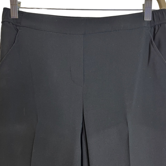 White House Black Market Womens The Slim Ankle Pants Sz 4 Black Pull On Pockets - Picture 2 of 7
